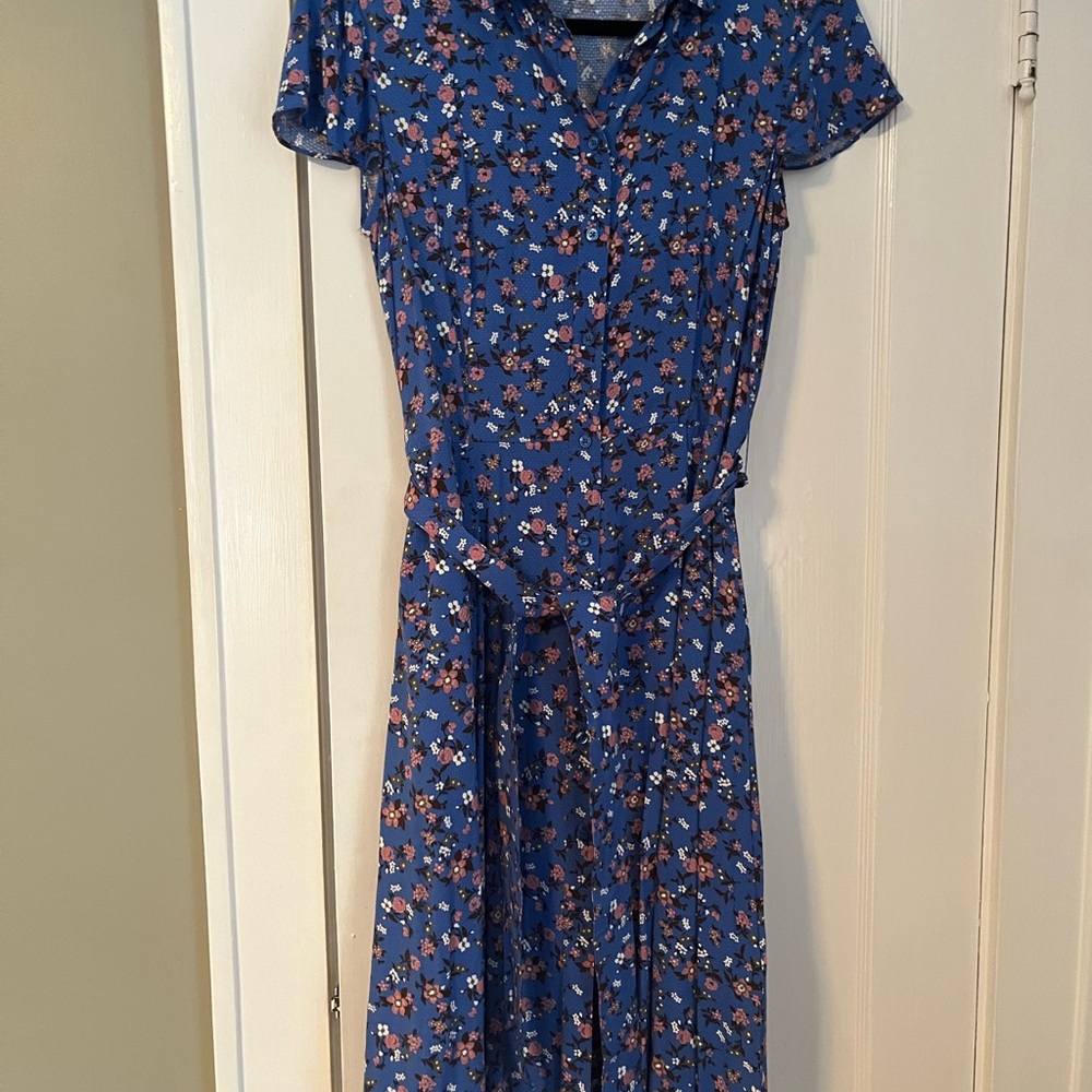 Brooks Brothers size 8 Floral Blue Dress